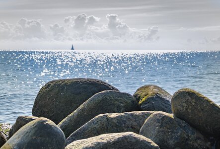 Water round stone stone beach photo
