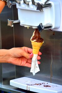 Funnel ice cream cone ice cream maker