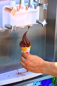 Funnel chocolate ice cream ice cream cone