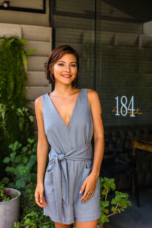 Clothes short hair smile