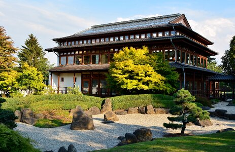 Japanese garden thuringia germany tea house photo