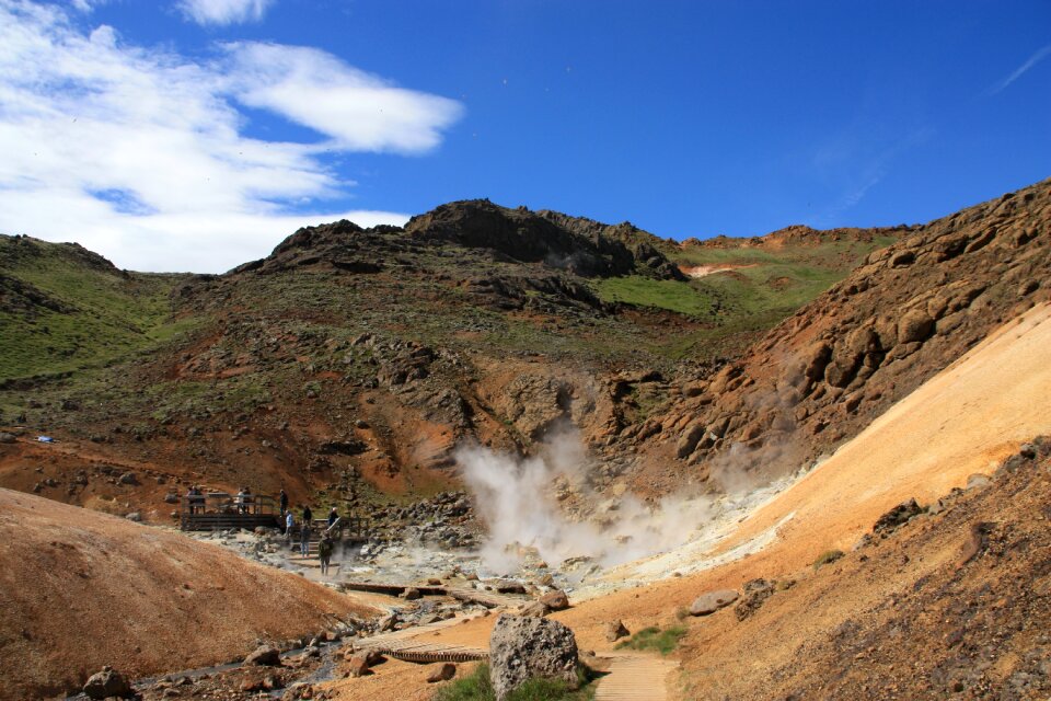Steam volcanoes nature