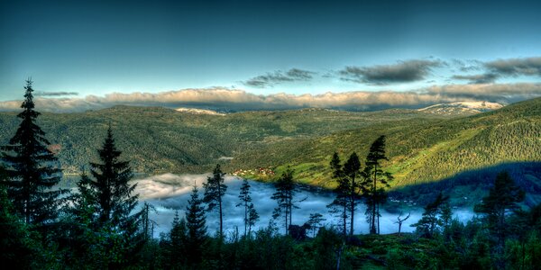 Landscape outdoors fog