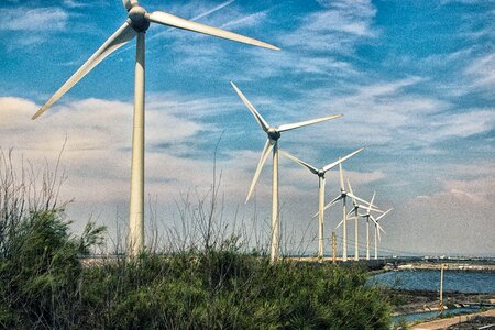 Windmill energy power photo