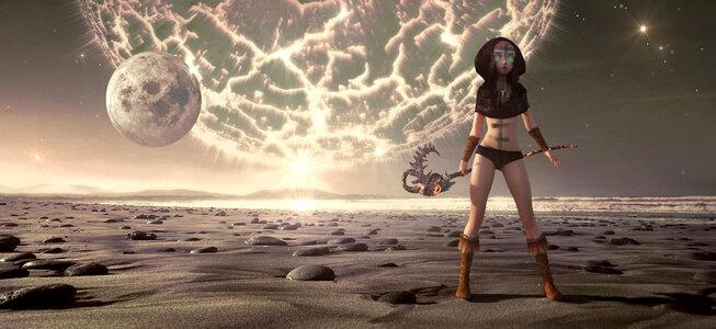 Species moon futuristic