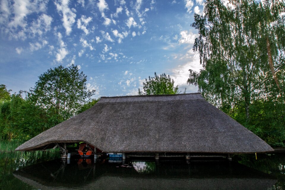 The boat-house reed reed sky