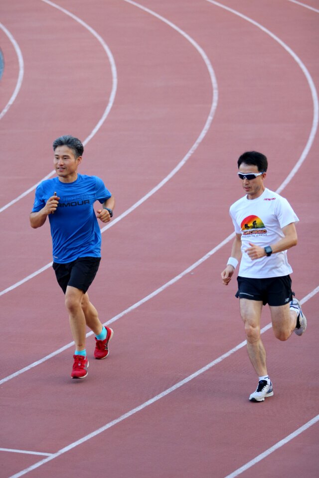 Athletics track training
