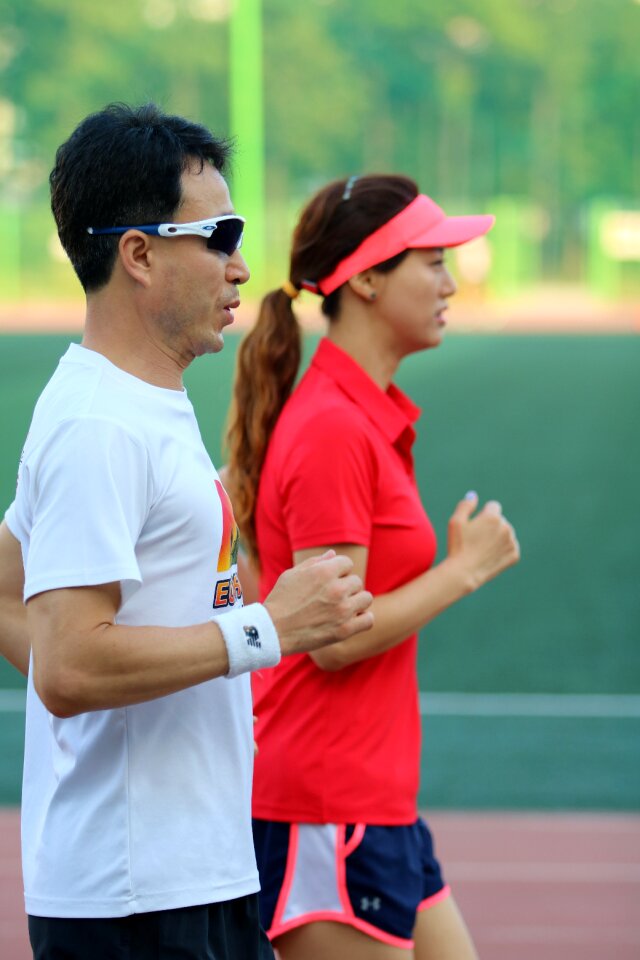 Athletics track training