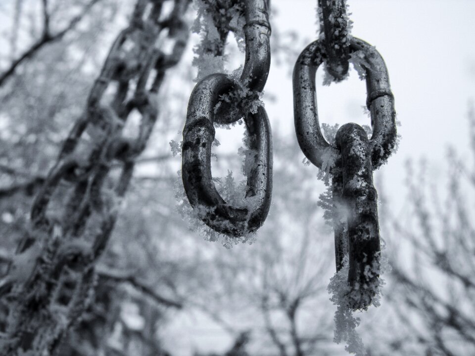 Winter frozen snow
