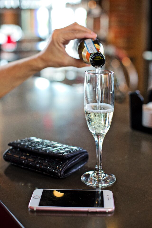 Glass bar celebration