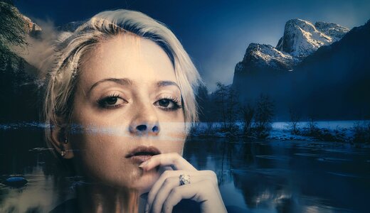 Woman fantasy blue fantasy