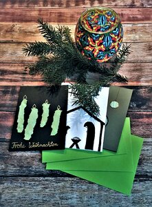 Greeting cards christmas motif decoration photo