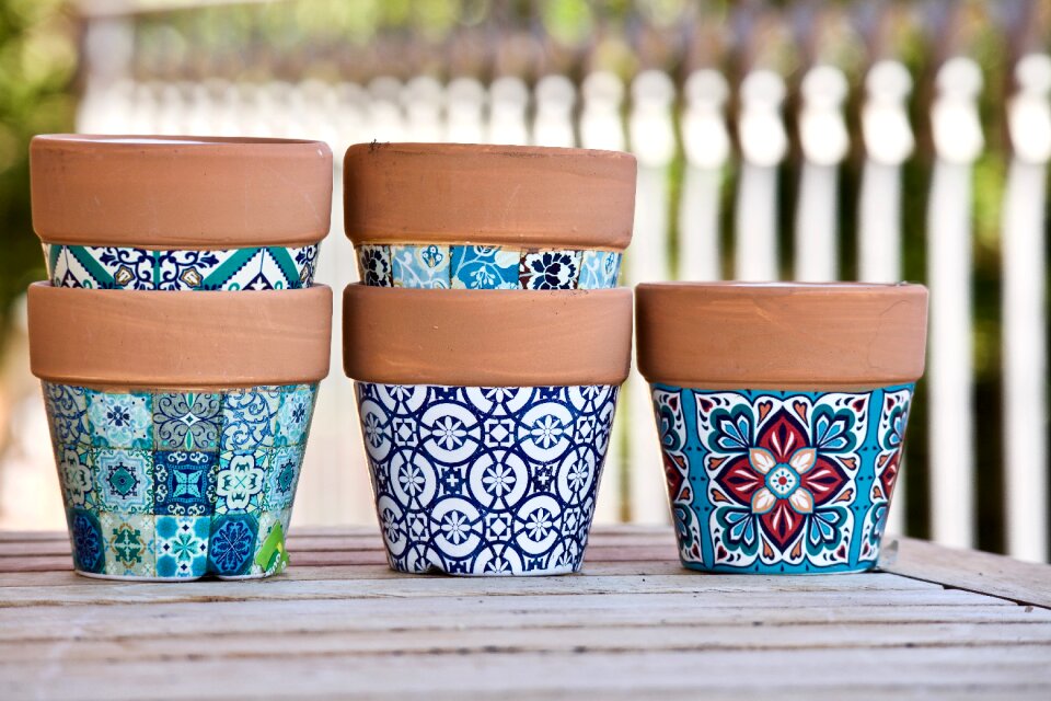 Terracotta stacked container