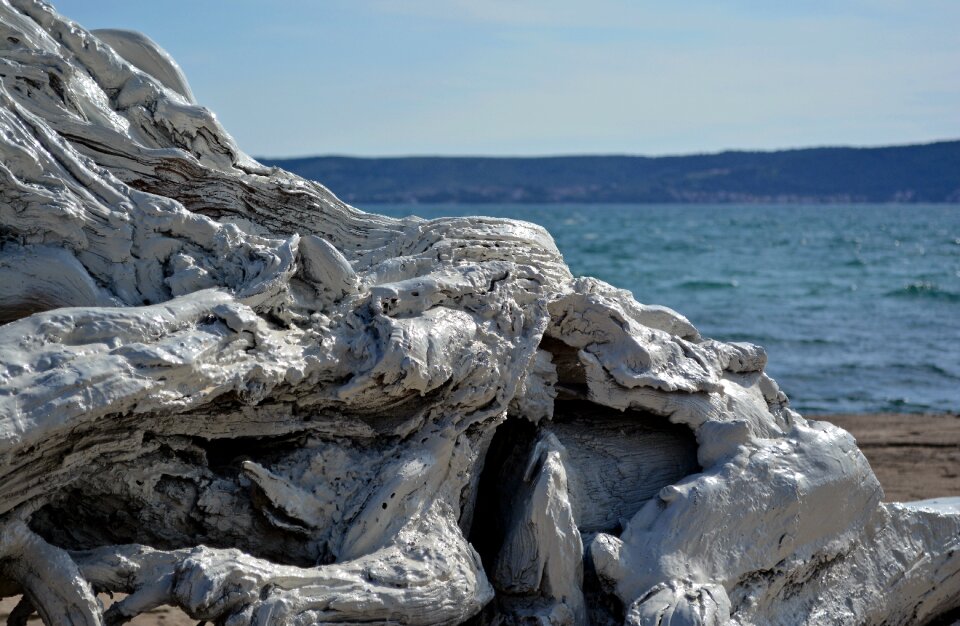 Waterfront landscape blue