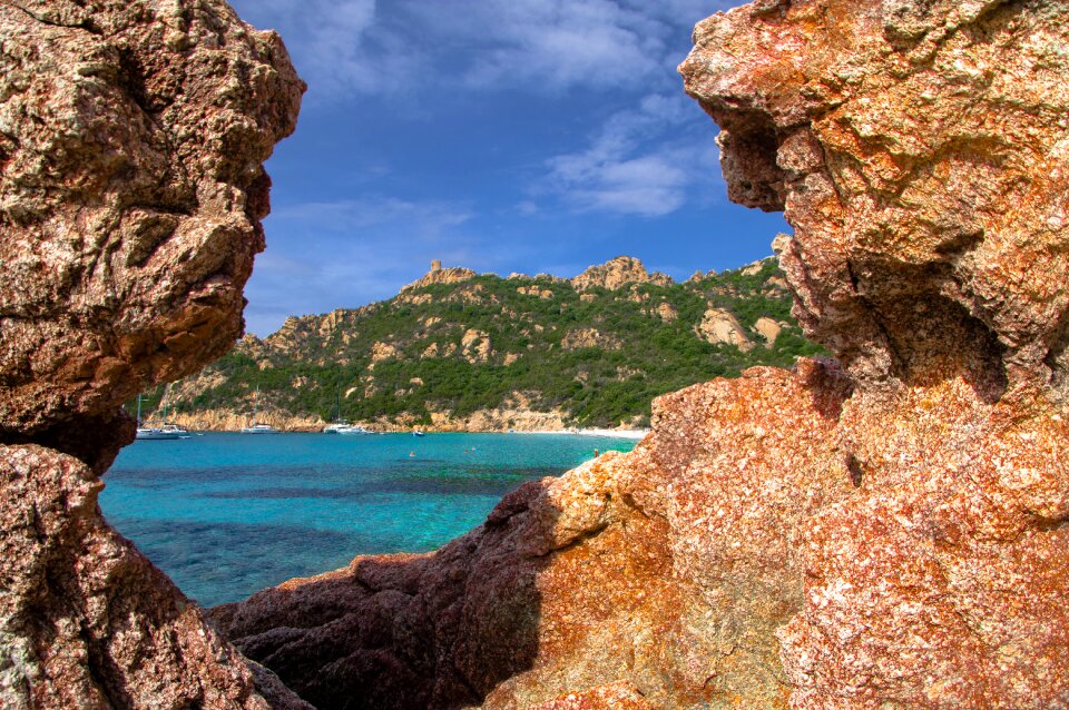 Rocks mediterranean sand