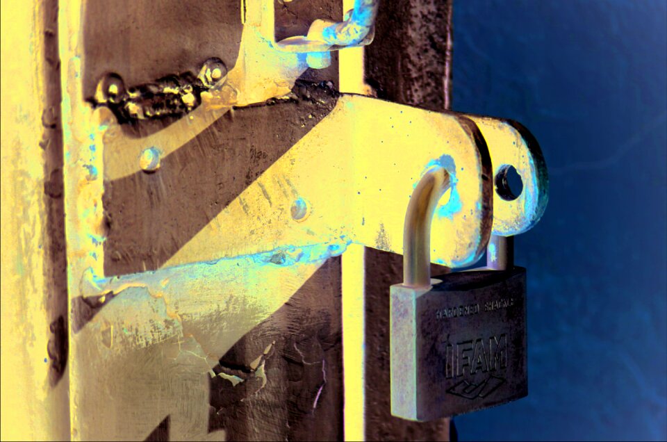 Padlock old metal