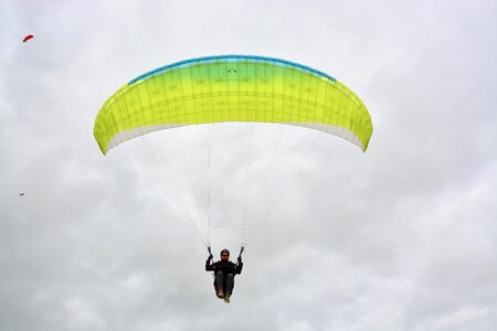 Sailing yellow green grey sky