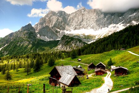 Landscape mountains alpine photo