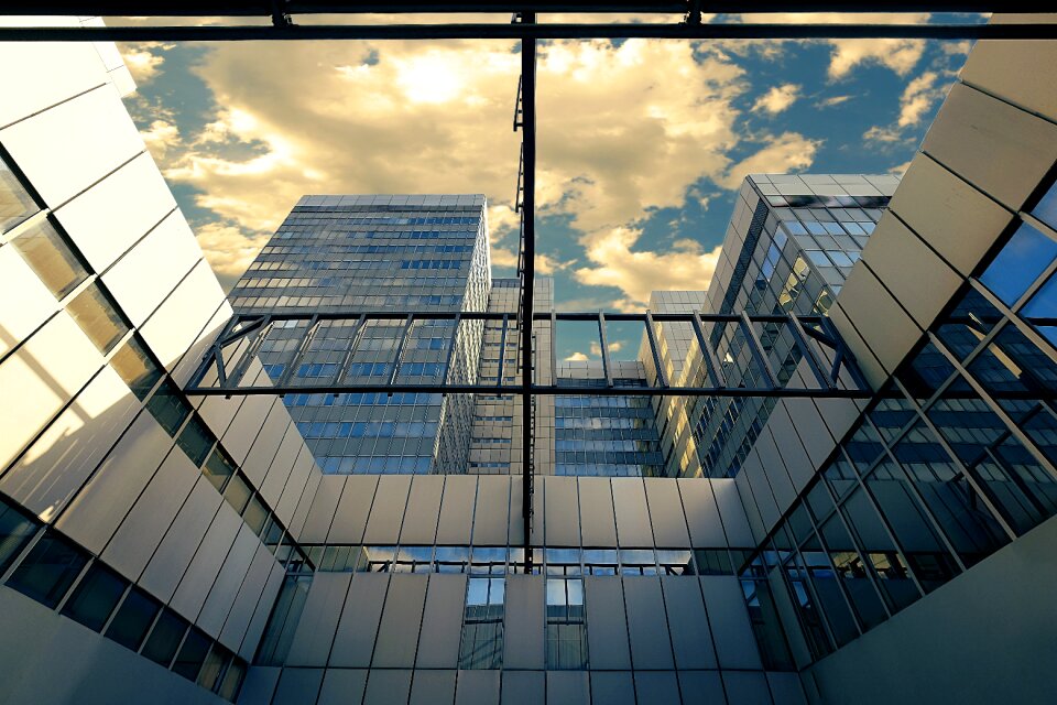 Reflection architecture sky