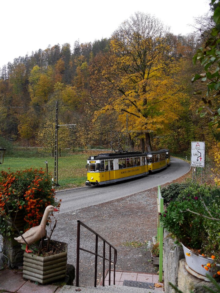 Tram against traffic single-lane
