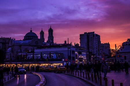 Istanbul church sunset