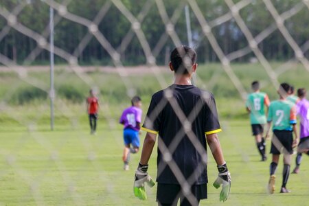 Sports football field footballer