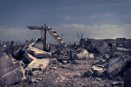 Rocks ruin old