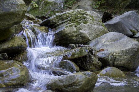 The river the mountains cliff photo