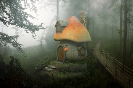 Wood fantasy fantasy landscape photo
