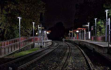 Rails darkness train photo