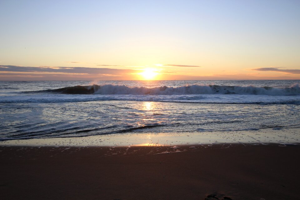 Beach sunrise ocean