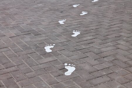 Footstep step imprint