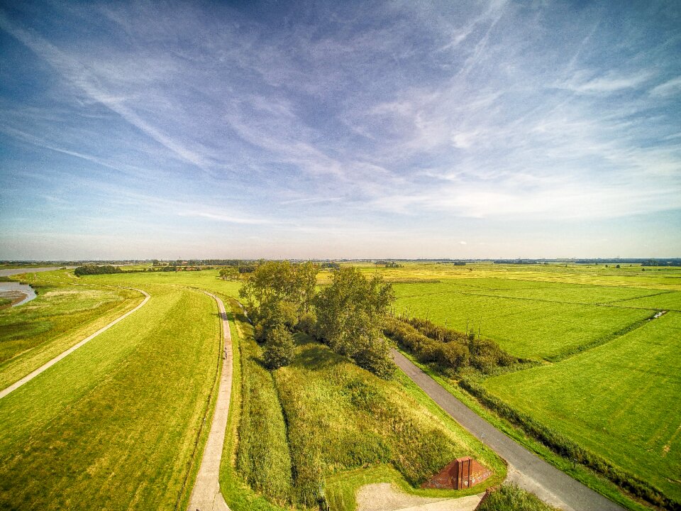 Hayfield agriculture landscape