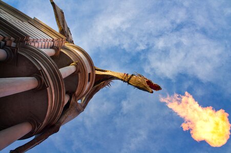 Hogwarts gringotts blue dragon photo