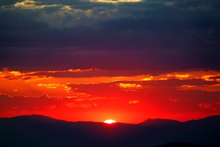 Nature in the evening clouds photo