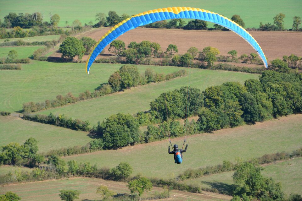 Wing ozone rush 5 sail blue orange aircraft