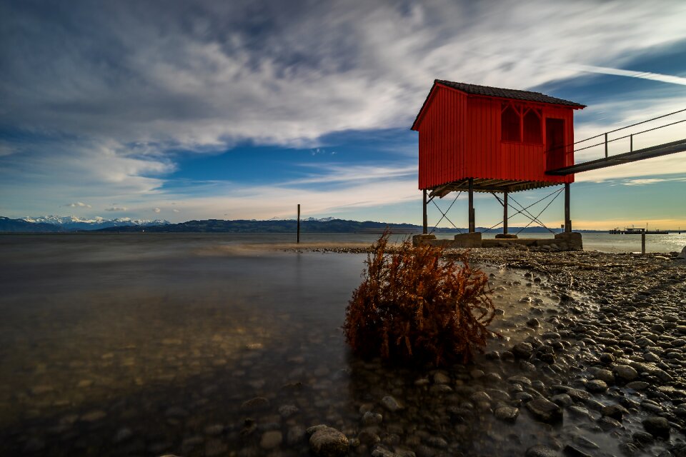 Sky sunset bathhouse photo