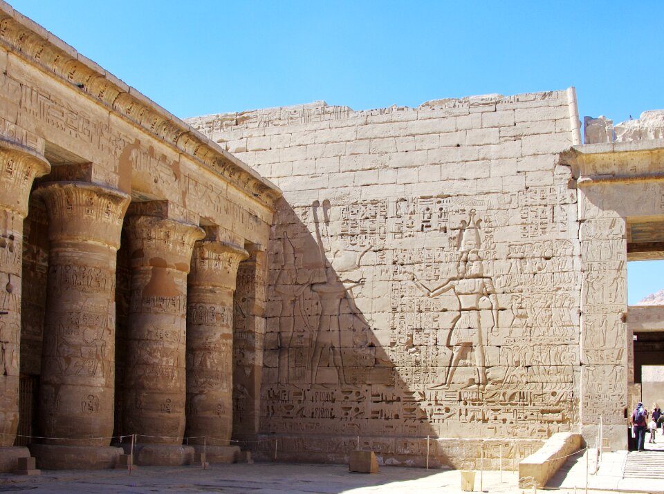 Temple hieroglyphs etchings