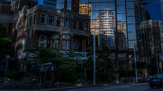 Dusk old architecture skyline photo