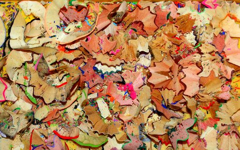 Crayons sharpening colorful