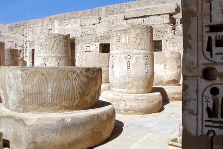 Temple hieroglyphs sculpture