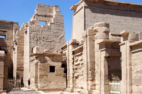 Temple hieroglyphs tower