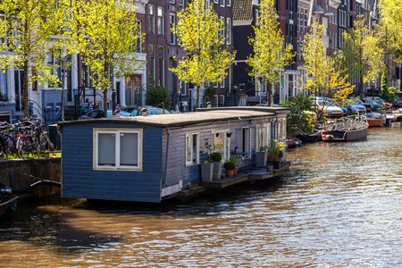 Houseboat amsterdam netherlands photo