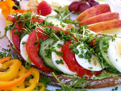 Fruit cucumber tomato