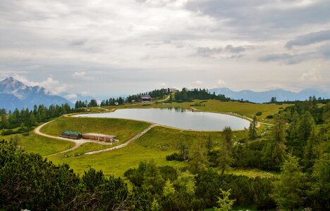 Mountains alpine lake photo