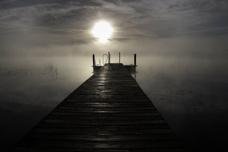 Water fog lake view