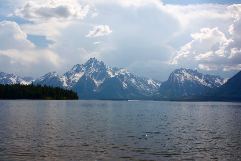 Water snow grand teton photo