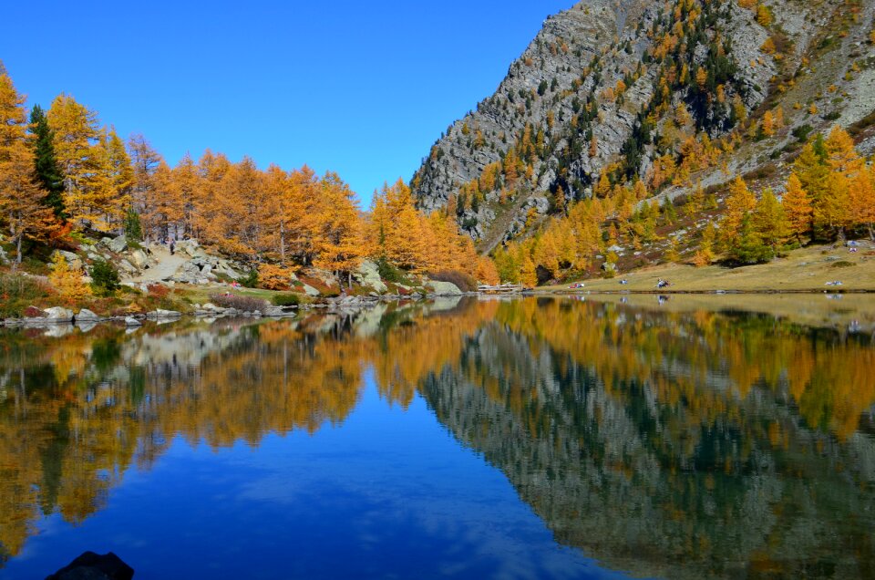 Lake sky blue photo