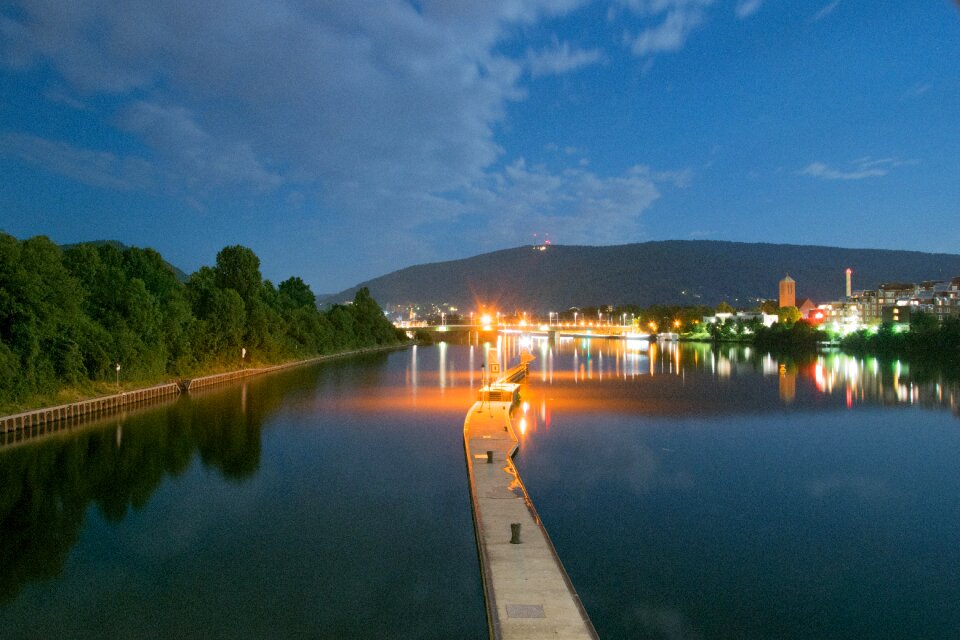 Reflexion neckar longexposure