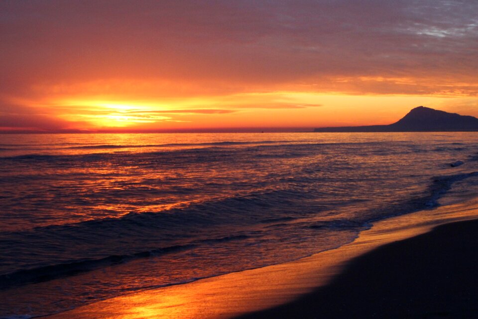 Tranquil reflection orange